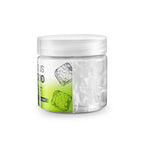 A clear plastic jar with a white lid contains jelly-like cubes. The green and white label shows cube images and reads “Carnivorous Plant Food, 2.5 OZ” by Bloomify, suggesting it’s food for Venus flytraps or other carnivorous plants.
