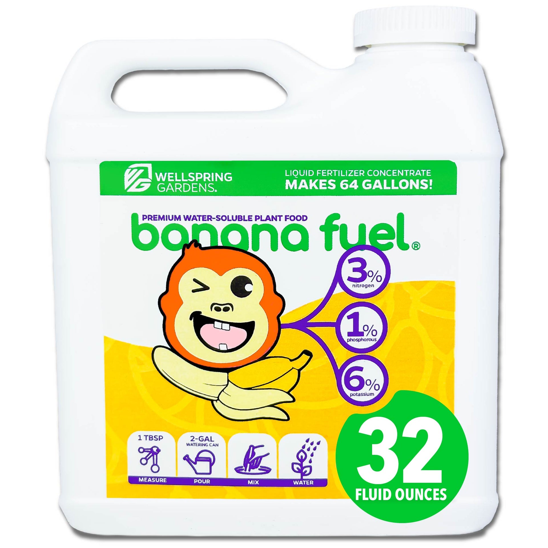 liquid fertilizer for water plants Liquid Banana Fuel Fertilizer (32 FL OZ) – Wellspring Gardens