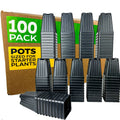 Starter Square Plastic Nursery Pots (100 Pack)