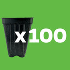 Starter Square Plastic Nursery Pots (100 Pack)