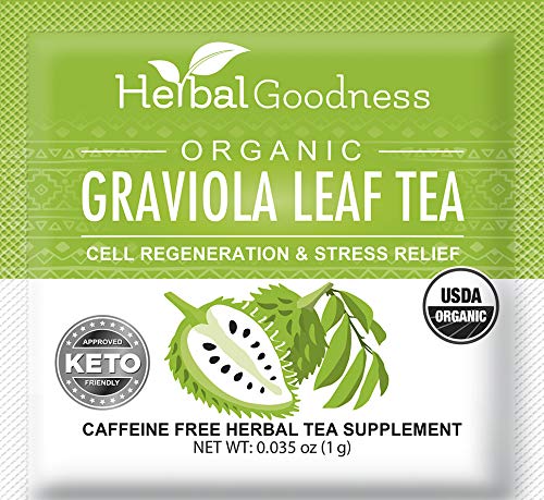Herbal Goodness Soursop Leaf Tea - Organic Leaf Tea Bags (24 Count)