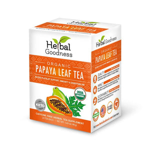 Herbal Goodness Papaya Leaf Tea - Organic Tea Bags (24 Count)