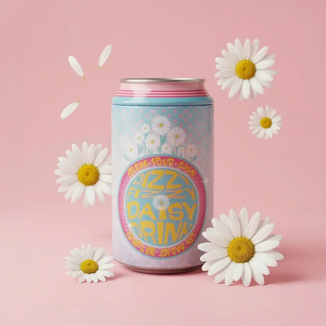 Daisy Soda Can Grow Kit | Planter + Growing medium + Seeds
