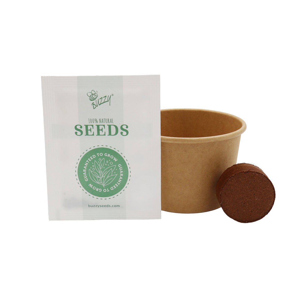 Save The Bees Grow Kit | Paper cup + Growing medium + Seeds