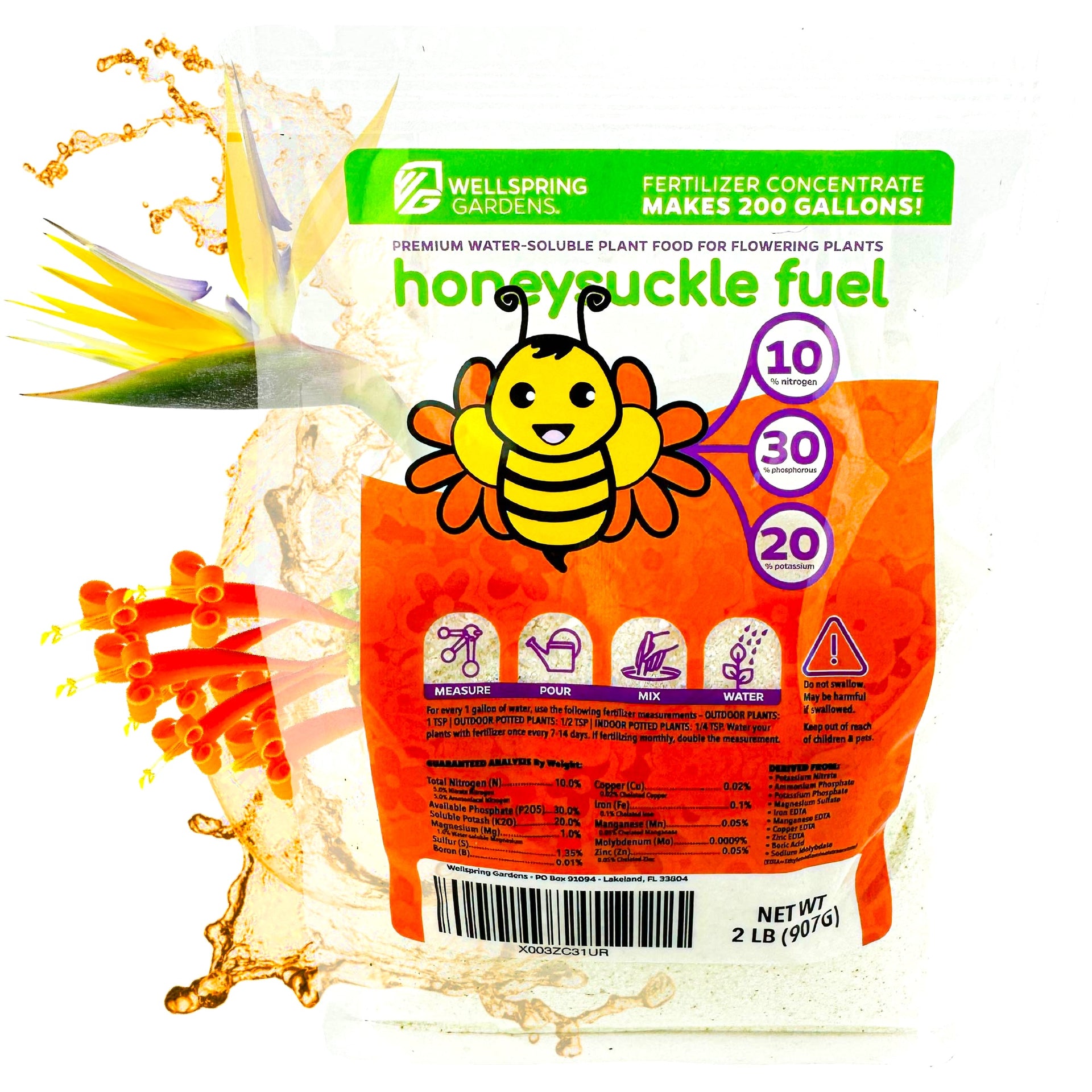 honey as fertilizer for plants Flower Power Fertilizer - Water-Soluble 10-30-20 Blend