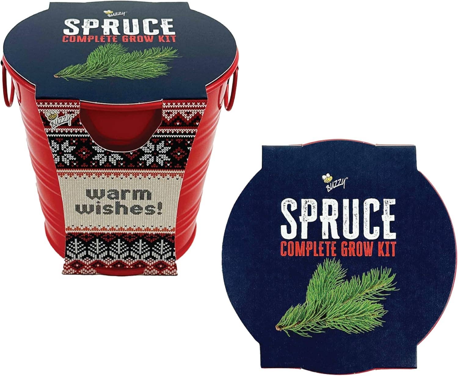 Christmas Tree Grow Kit | Growing medium + Pail + Spruce seed packet