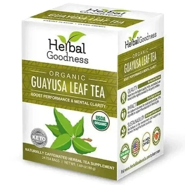 Herbal Goodness Guayusa Leaf Tea - Organic Tea Bags (24 Count)