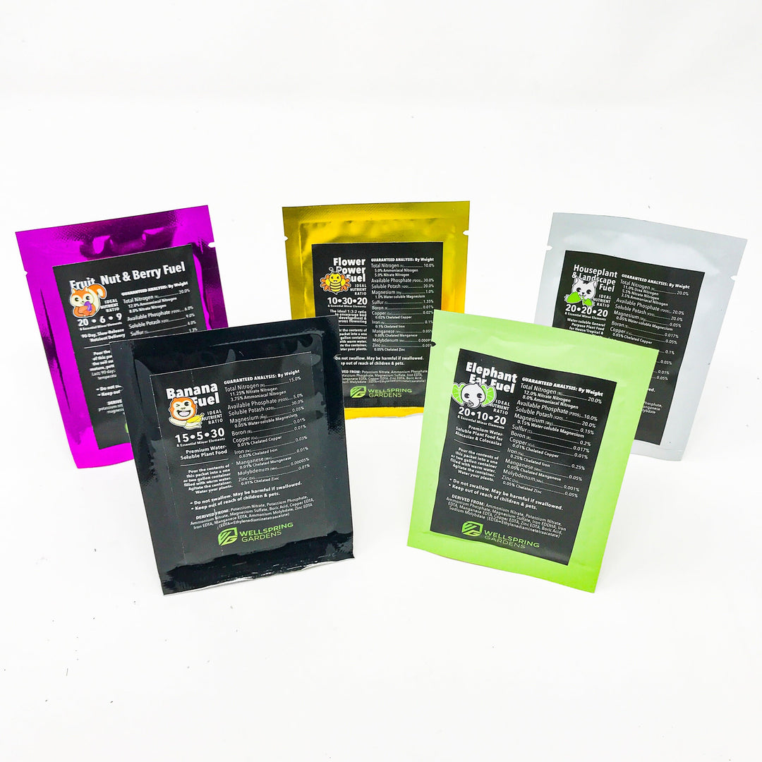 5 plant fuel fertilizers - Single-use variety pack