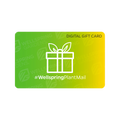 A Wellspring Gardens Gift Card ($5-$500) features a green-yellow gradient, a white gift with leaves, #WellspringPlantMail, and DIGITAL GIFT CARD—the perfect plant gift from Wellspring Gardens: Your Source for Rare, Tropical Starter-size Plants.